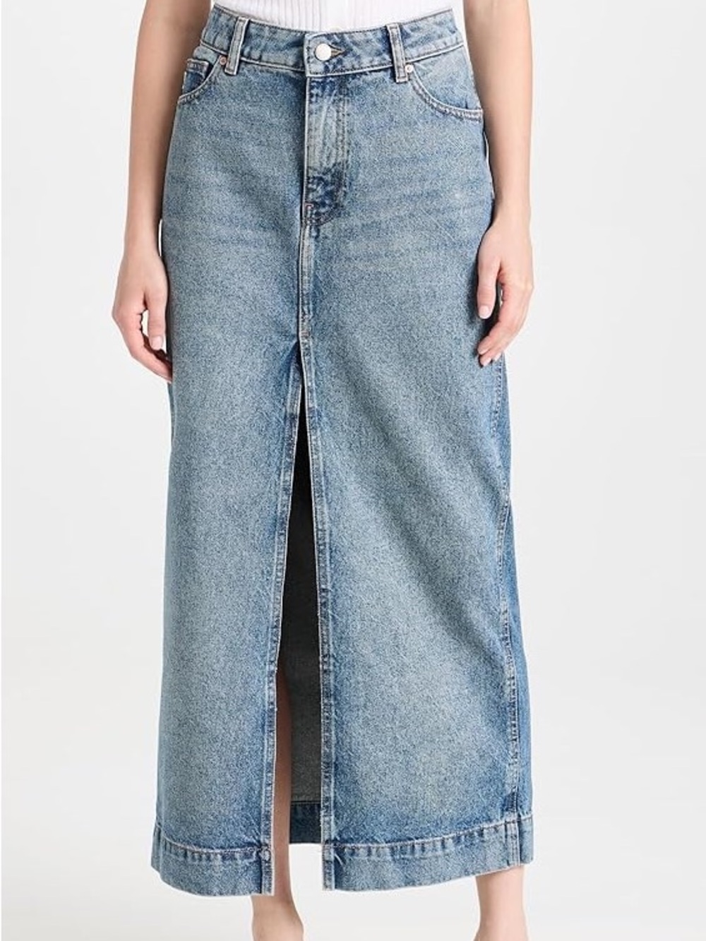 NWT DL1961 Asra Jean Skirt Maxi in Aged Mid Vintage 25